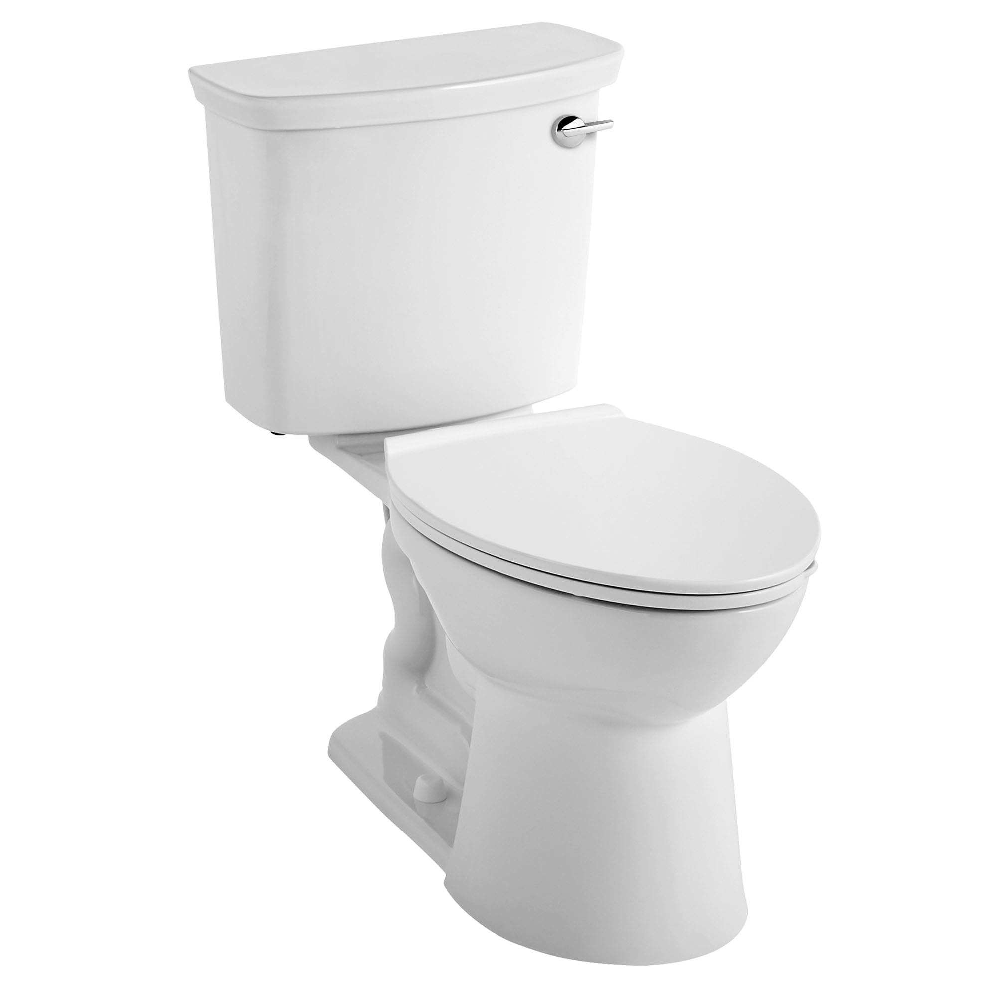 VorMax® Two-Piece 1.0 gpf/3.8 Lpf Chair Height Right-Hand Trip Lever Elongated Toilet Less Seat